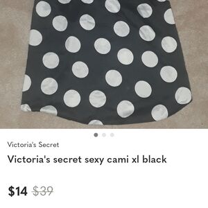 Victoria's Secret Black and White Polka Dot Cami